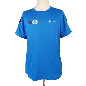 Mercedes-Benz AMG Petronas Formula 1 team shirt men's large blue short sleeve